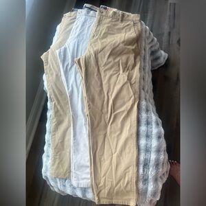 3 Pairs of Dockers Men's Dress Pants in Tan and White